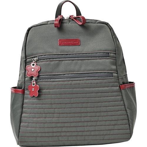 BORSETTIAMO Stitched Mountain-Shaped Backpack - Gray