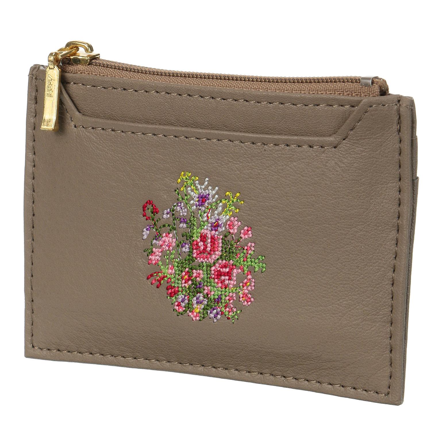 Dream Poetry Collection Compact Wallet - Greige (Taupe)