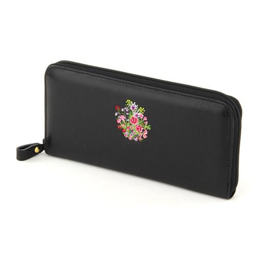 Dream Poetry Collection Round Zipper Wallet Black
