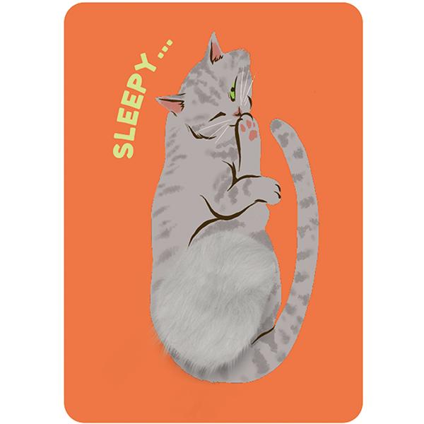 Pet-Friendly Postcard: Striped Cat
