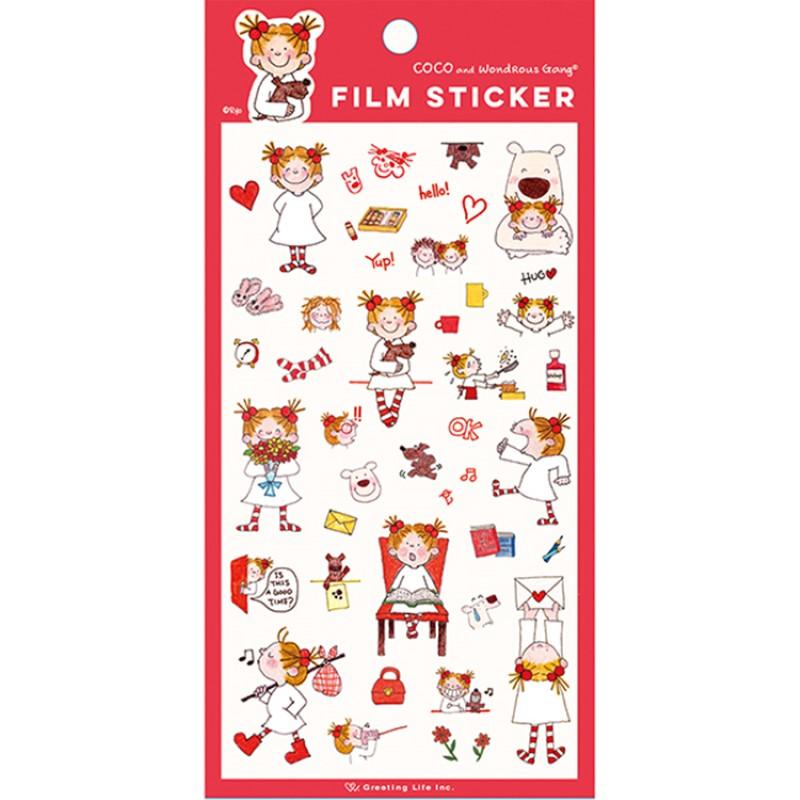 Coco-chan Greeting Life Peel-and-Stick Stickers Life RYCK-1126 Red
