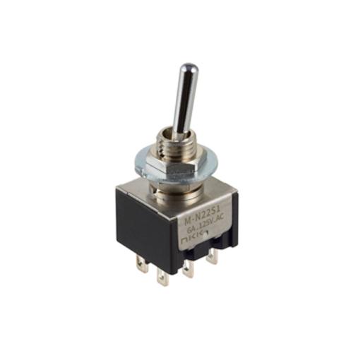 125V/6A 2-pole double-throw toggle switch