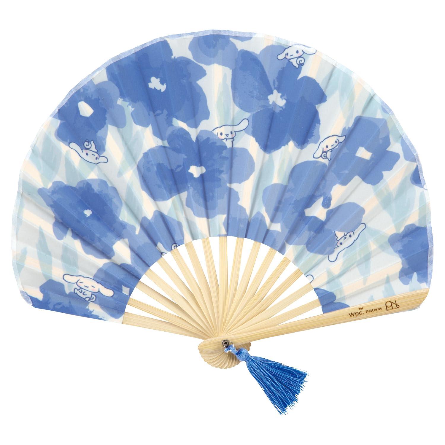 Wpc. Patterns Sanrio Characters × Wpc. Patterns Gift Box Folding Fan Gradation Flower Blue (Cinnamoroll) W084-SA26-204
