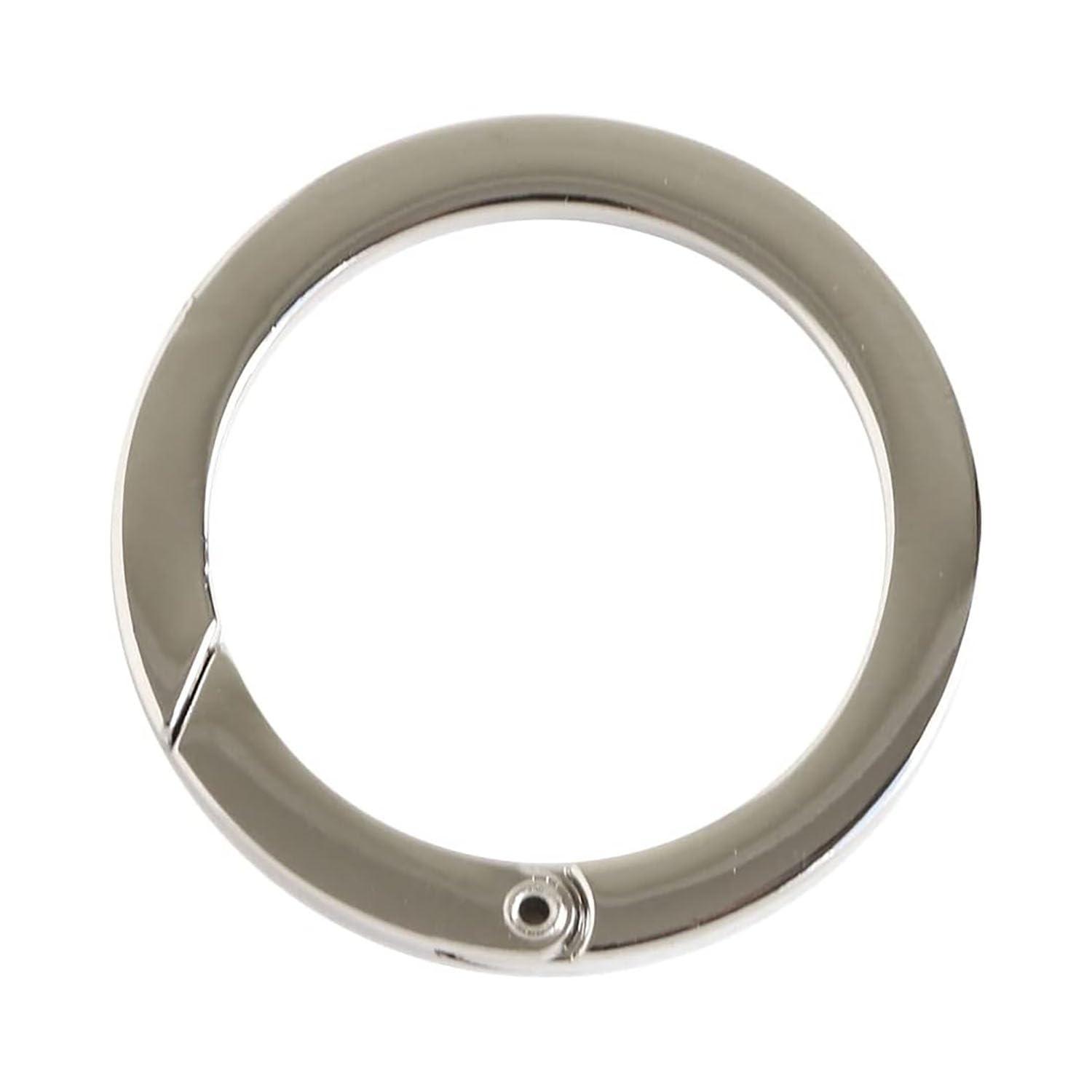 Nippon Button Trading Flat Cast Carabiner φ34mm Value Pack 20-Piece Set Silver CK1-35-S