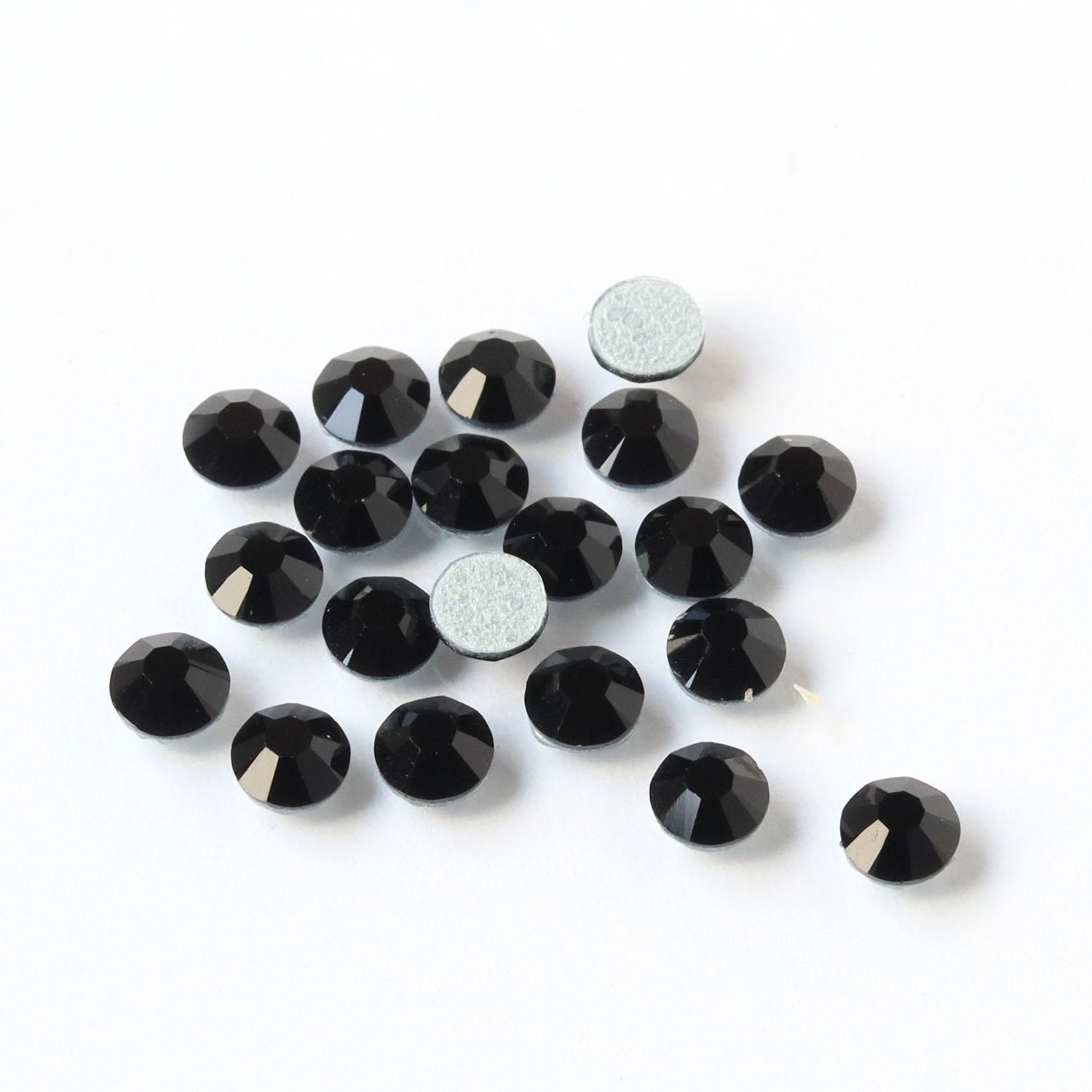 NBK Preciosa Rhinestone Bond Adhesive SS12 144-Piece Pack Jet P2028SS12-23980L