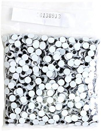 Japan Button Trading Moving Eye Adhesive 1000-Piece Pack 7mm Black CE104-1000