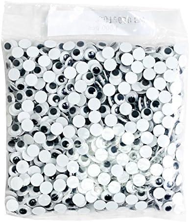 Japan Button Trading Moving Eye Adhesive 1000-Piece Pack 8mm Black CE105-1000