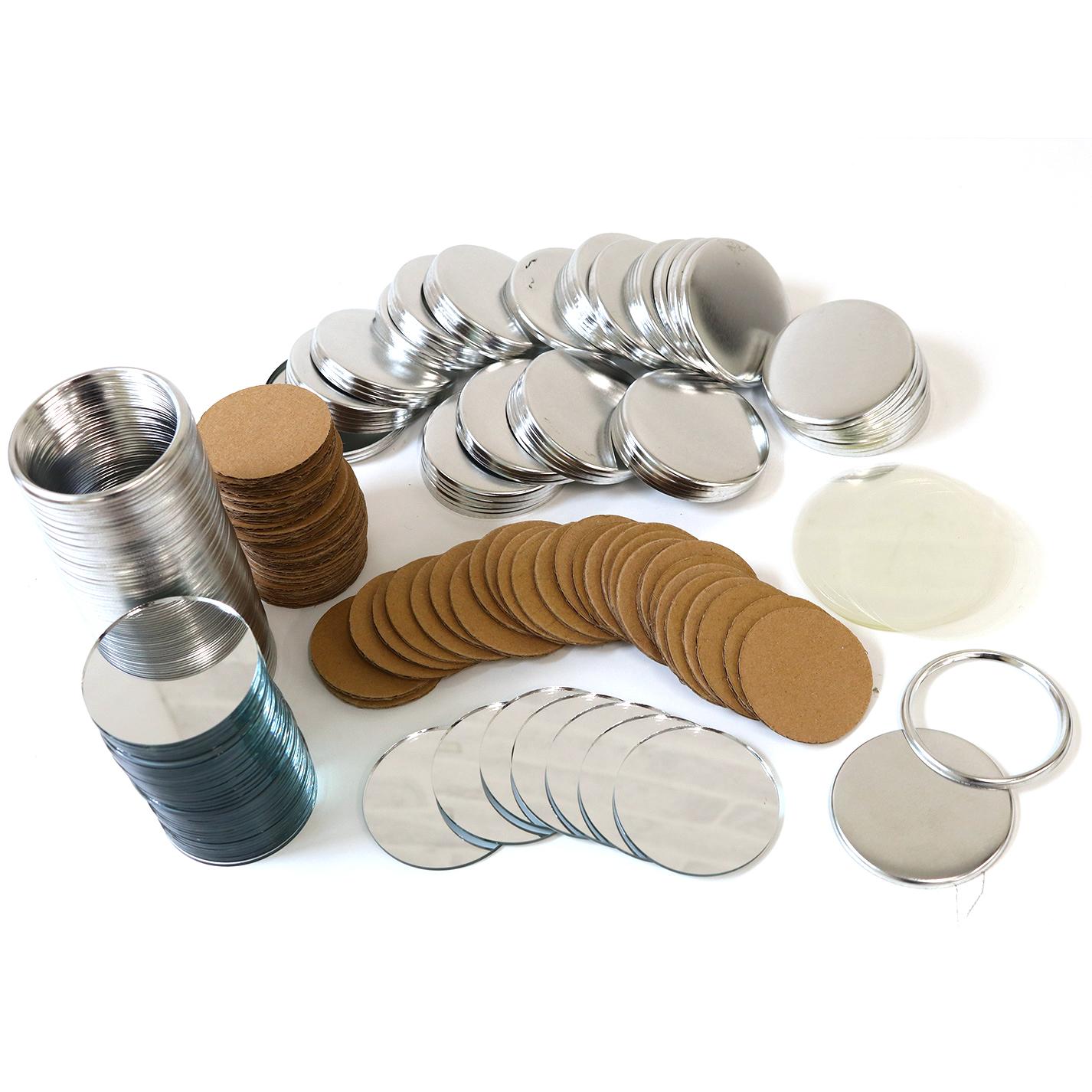 Nippon Chuko Can Mirror Base Parts Round with Transparent Film φ56mm 1000 Sets
