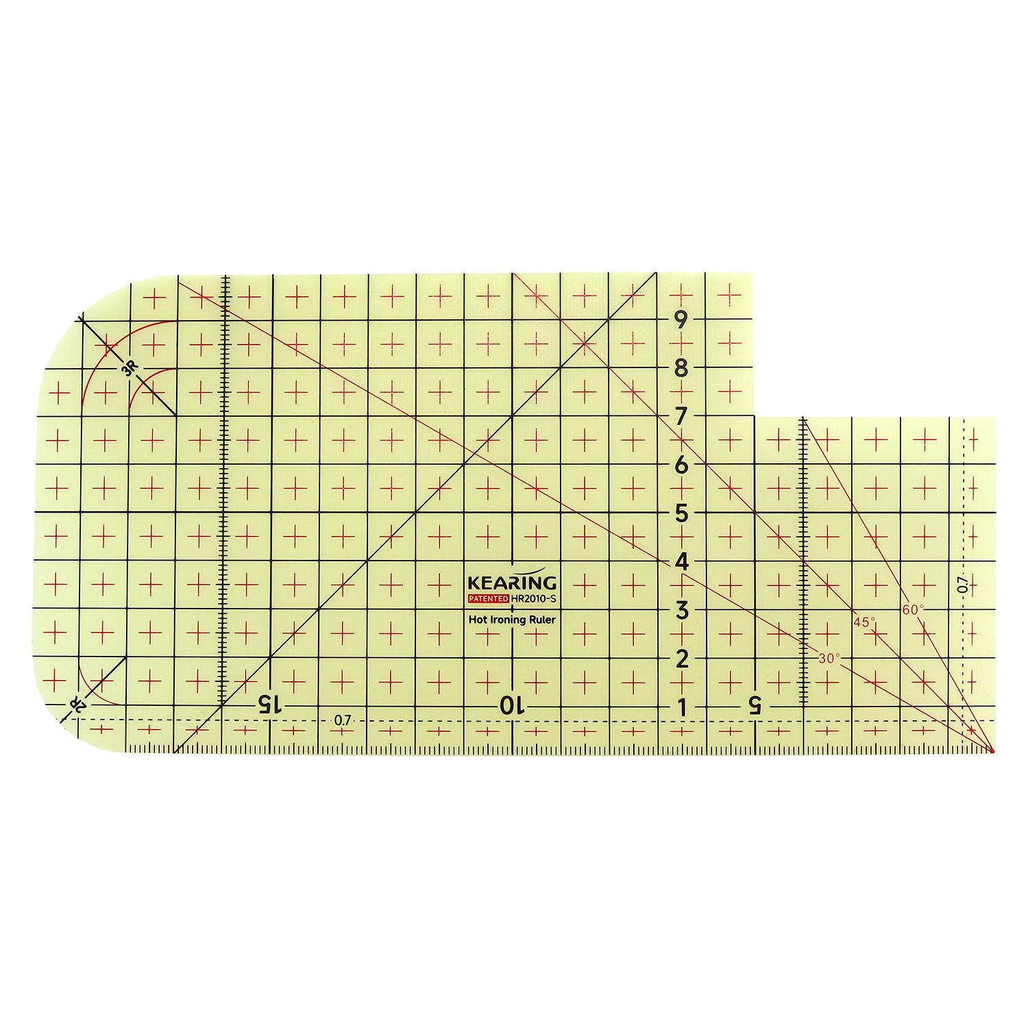Nippon Chuko Hot Iron Ruler Heat-Resistant Ruler with Indentation Yellow 20×10cm HR2011