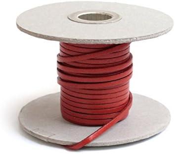 Nippon Button Trading Co., Ltd. Cowhide Leather Tape 3mm Width 10m Roll Red MTLS1003-8