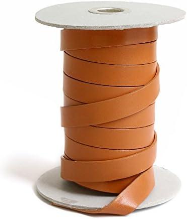 Nippon Button Trading Co., Ltd. Cowhide Leather Tape 15mm Width 10m Length Roll Camel MTLS1015-2