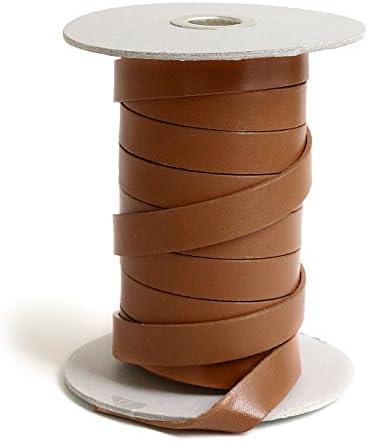 Nippon Button Trading Co., Ltd. Cowhide Leather Tape 15mm Width 10m Length Roll Brown MTLS1015-3