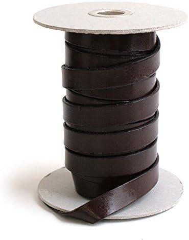 Nippon Button Trading Co., Ltd. Cowhide Leather Tape 15mm Width 10m Length Roll Dark Brown MTLS1015-4