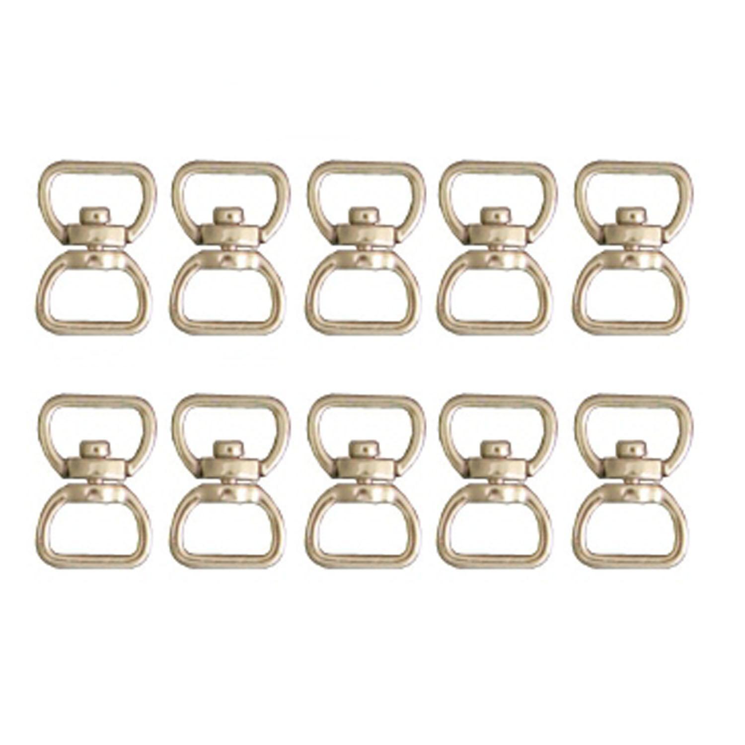 Nippon Chuko Swivel Hook, Square, Inner Diameter 12mm, 10-Piece Pack, Silver S26-25