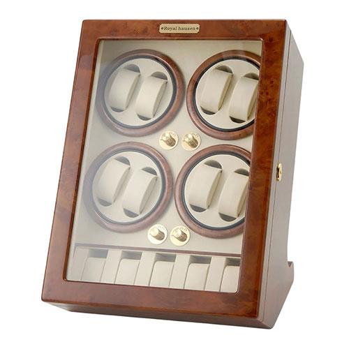 Royal Hausen Winder Watch Winder Machine 8-Watch Capacity (5 Watch Storage) Elegant Luxury Modern Design GC03-Q88
