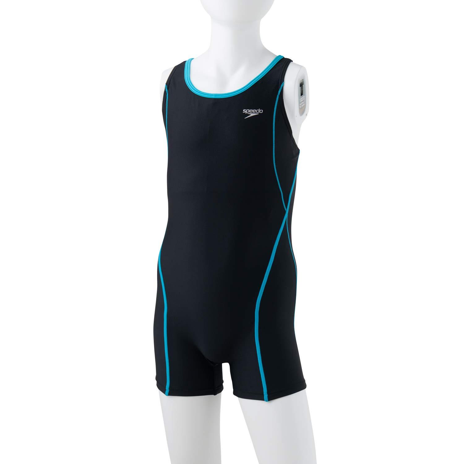 Speedo School Swimsuit Rode Spats Suit Girls' Swimming SFG12015 Black/Turquoise 140