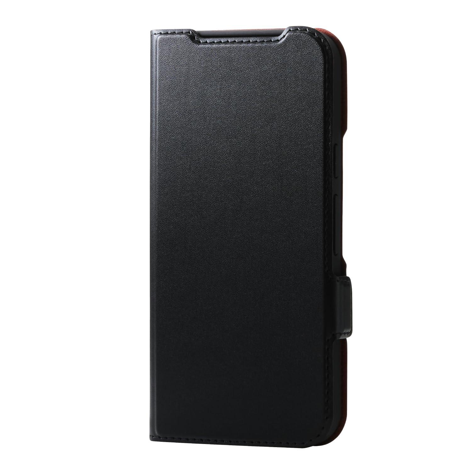 ELECOM Google Pixel 9a Soft Leather Case Slim Design with Magnet MAGKEEP Black PM-P251PLFMGBK
