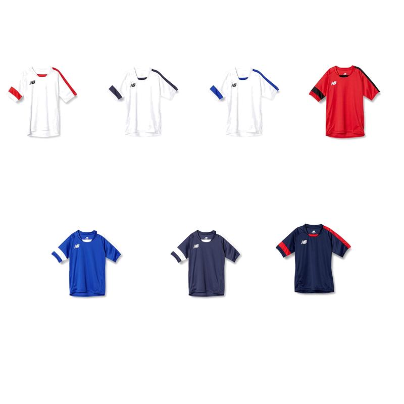 [New Balance] Junior/Kids Game Shirt (JJTF0489) Soccer Dry Quick-Dry Kids Navy/Red (NRD) Japan Size 160 (Equivalent to Japanese Size 160)