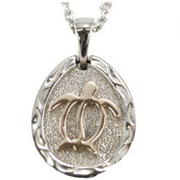 ALOHA HONU Necklace for Women and Men, Pair Pendant, Hawaiian, Hypoallergenic, Unisex, Stainless Steel, Sea Turtle, Honu, Plumeria, pmh-101