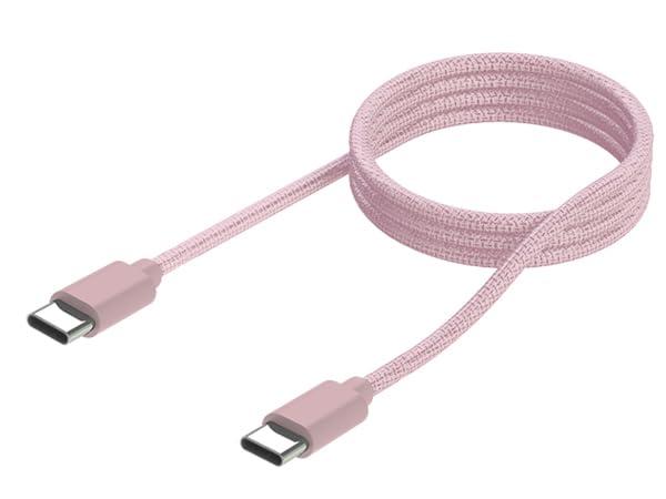 Dusty Pink Braided Cable Type-C to Type-C Charging Cable 3.0A Cute Smartphone Cable ARCS X-371