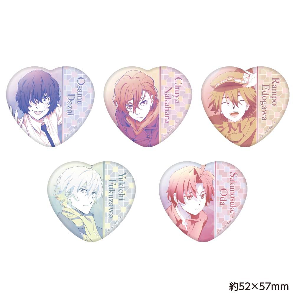 Bungo Stray Dogs Trading Heart Pin Badge Vol.5 1 BOX Contains 5 Pieces