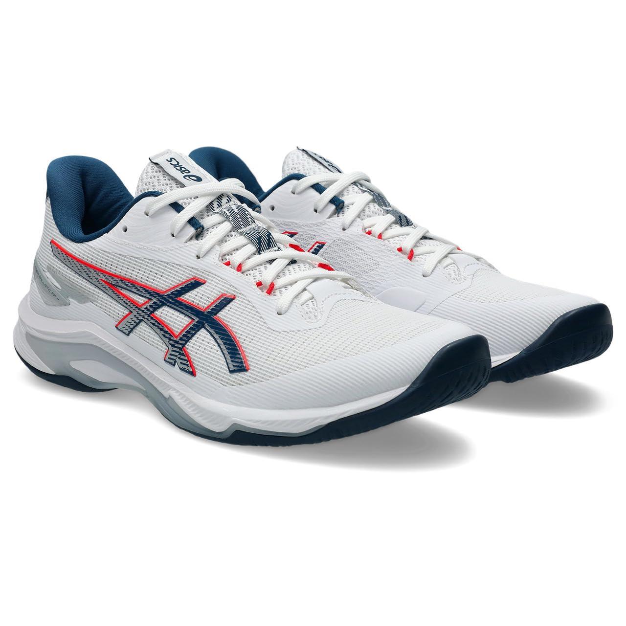 [ASICS] Volleyball Shoes NETBURNER BALLISTIC FF 4 1053A070 Men's 101 (White/Mako Blue) 22.5 cm 2E