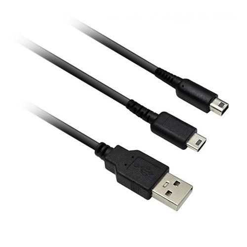 Young Top 2-in-1 USB Charging Cable for Nintendo DS Lite & DSi/3DS/2DS DSL-3DS-USB