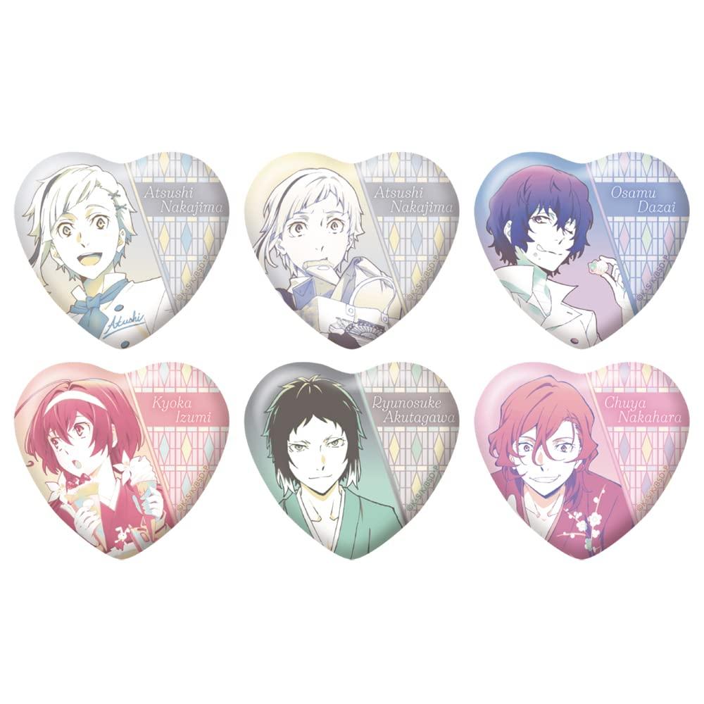 Bungo Stray Dogs Trading Heart Pin Badge Vol.3 1 BOX Contains 6 Pieces