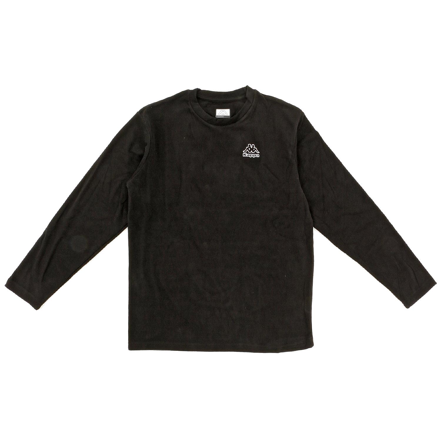 Kappa Men's Crew Neck Long Sleeve T-Shirt (Brushed Smooth) Black M