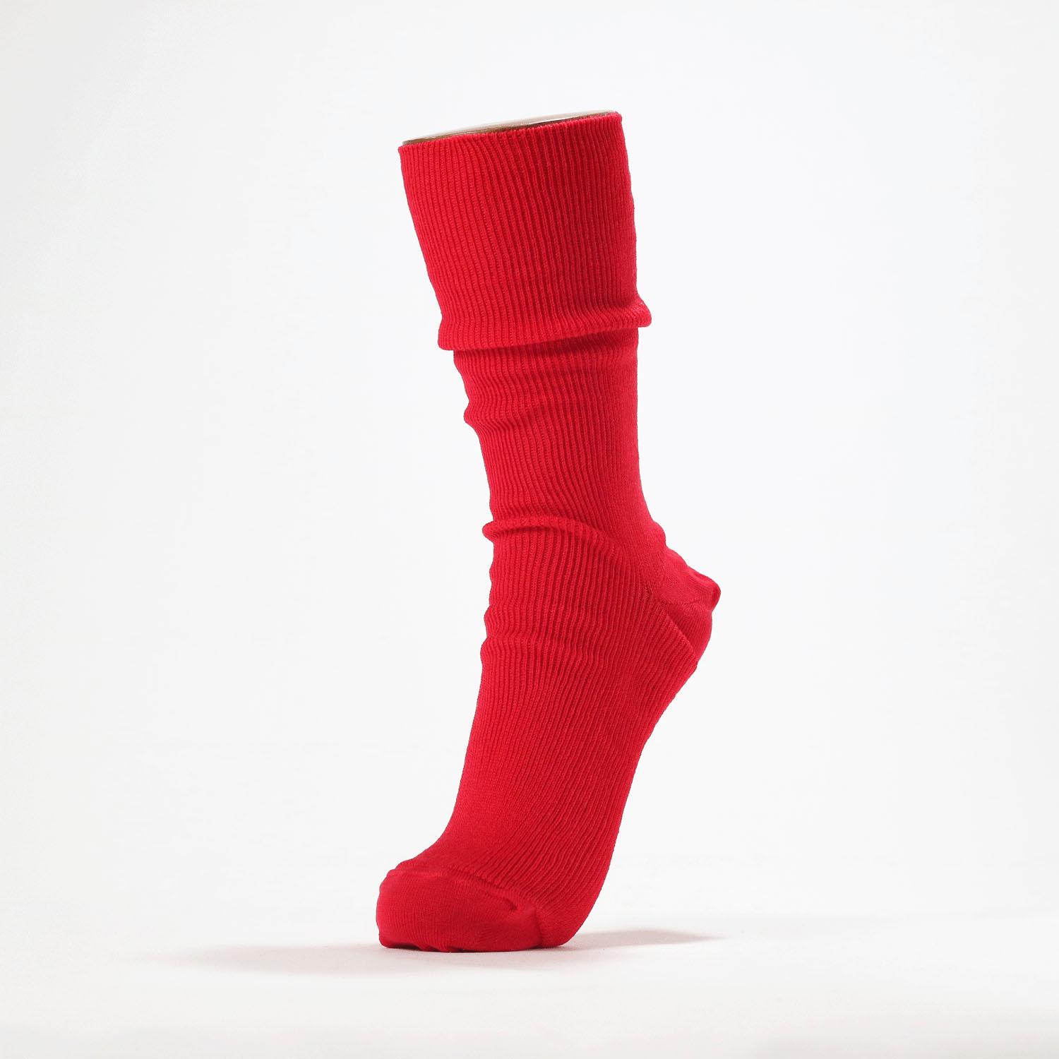 Made in Japan Egyptian Cotton Stress-Free Socks (No Elastic, Unisex Free Size) (Pink Red)
