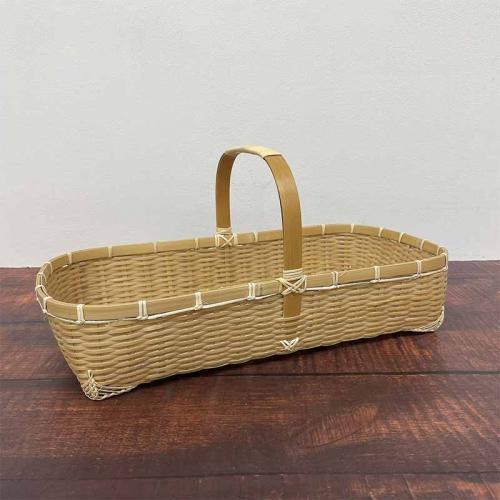 Kochosai Kosuge Handle Basket Rectangular Natural