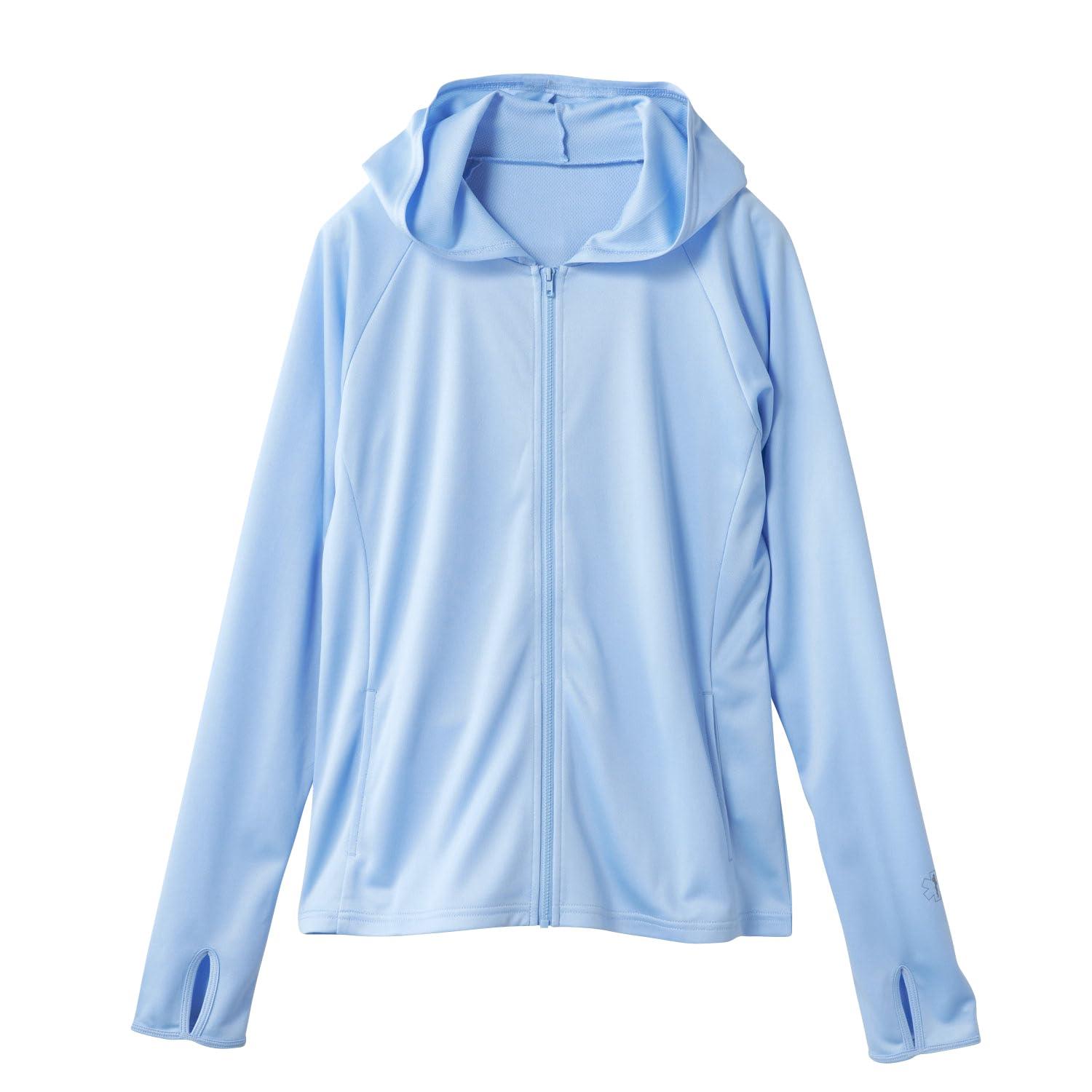 [Star of Life] Rash Guard Hoodie, Water-Resistant, 124935, Women's, Sax