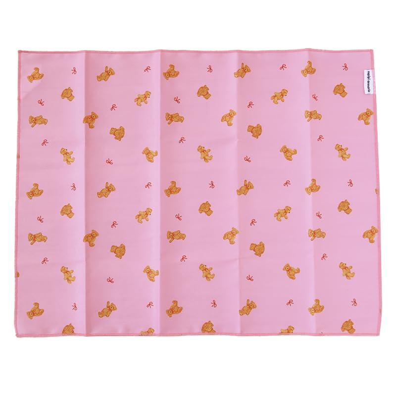 repipi armario Lunch Mat for Girls 40×50cm Rectangular B: Pink (Bear)