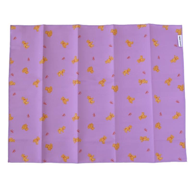 repipi armario Lunch Mat for Girls 40×50cm Rectangular C: Purple (Bear)