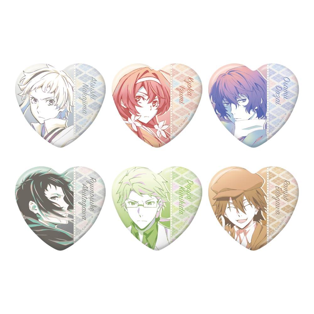 Bungo Stray Dogs Trading Heart Pin Badge Vol.4 1 BOX Contains 6 Pieces