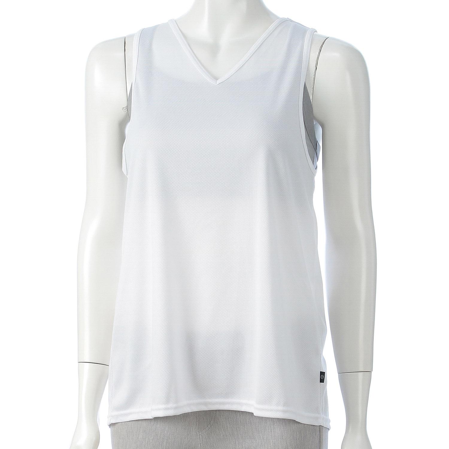 [Atugi] Tank Top [Clear Beauty Active] Yoga Layered Tank Top with Built-in Cup Layered Style 47043RS Women's White M