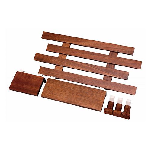 Osmak Wall-Mountable Slatted Shelf Package Set 2 Dark Brown KBSP-2DB