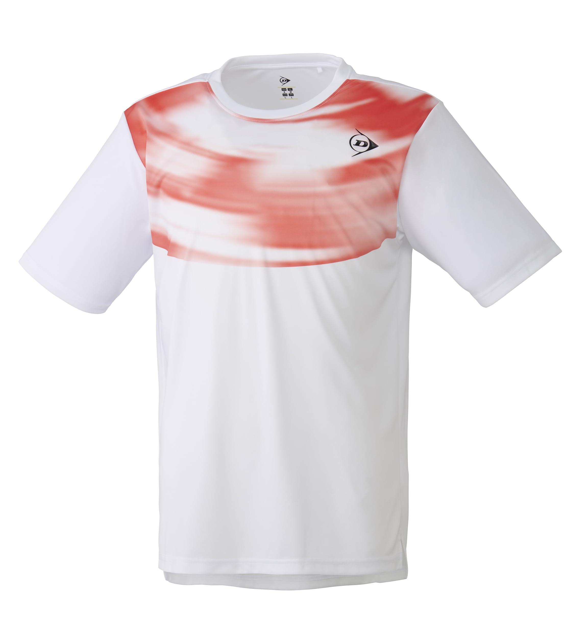[Dunlop] Tennis Wear Badminton Short-Sleeve Game Shirt Moisture-Wicking Quick-Dry UV Protection DAP1444 2024FW White M