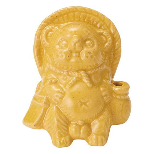 Shigaraki Ware Tanutanu Male Tanuki Figurine Yellow  22622605