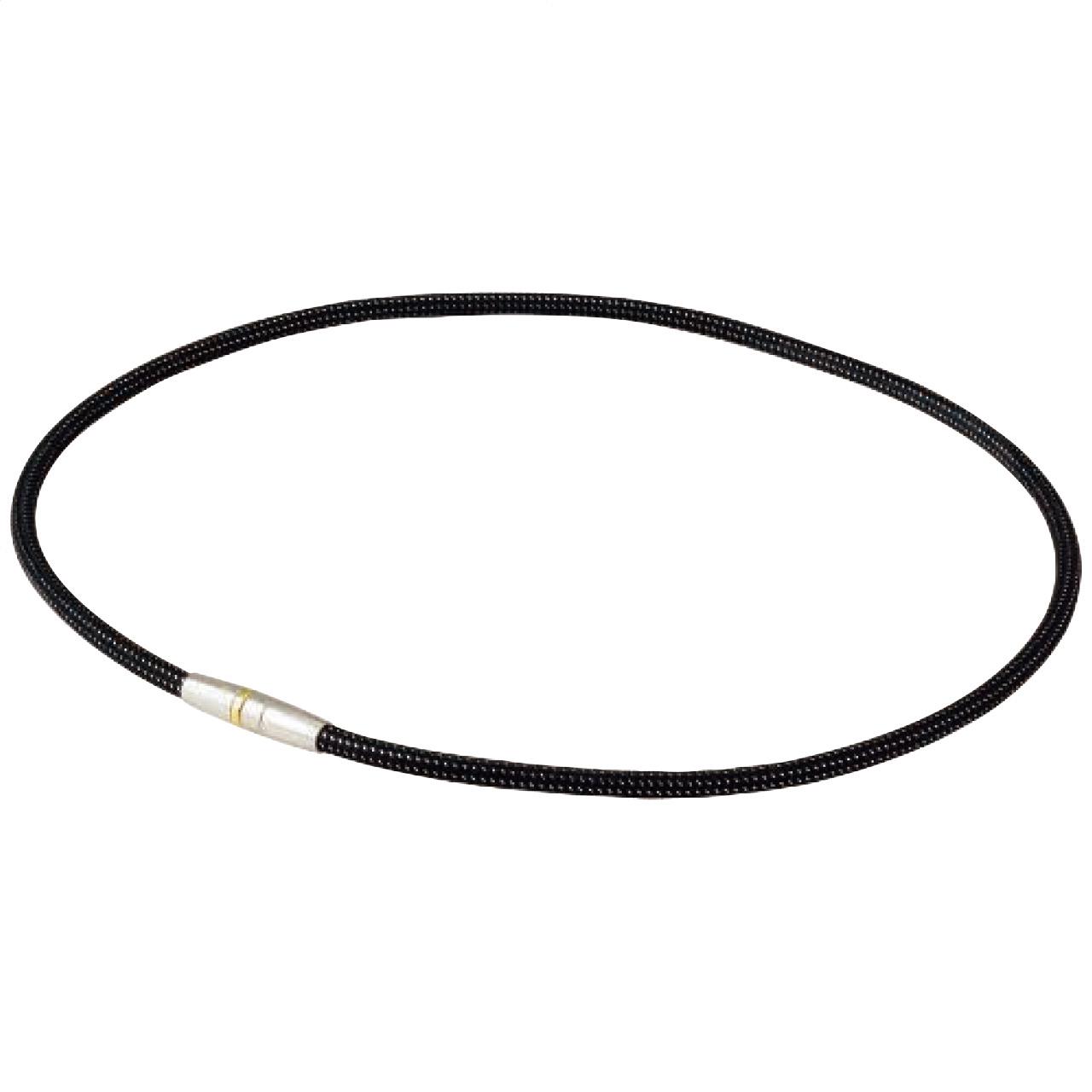 RAKUWA Magnetic Titanium Necklace Metal Top 0214TG619553 (Black/Silver)