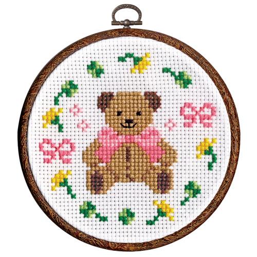 Olimpas Silk Embroidery Kit Teddy Bear No.7419