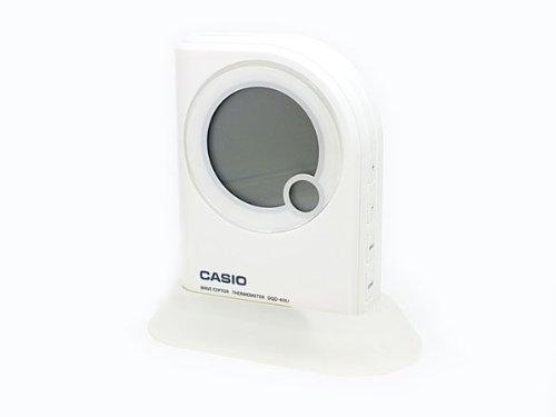 CASIO Alarm Clock Radio-Controlled Clock White Digital Flashlight Function Temperature Calendar DQD-410J-7JF