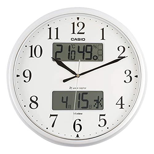 CASIO Wall Clock Radio-Controlled Clock Silver Analog Always-On Display Living Environment Temperature Humidity Calendar ITM-660NJ-8JF