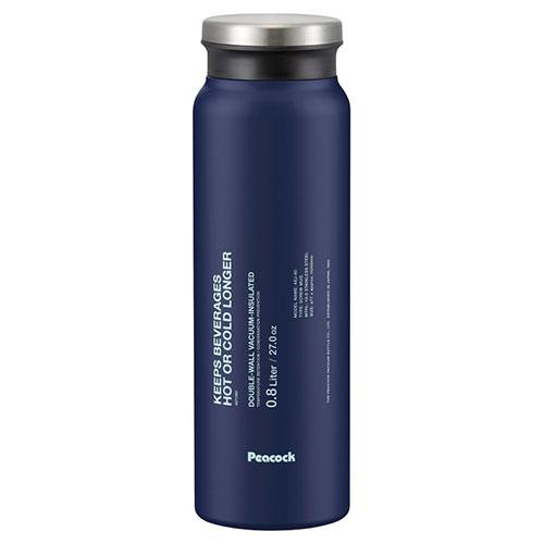 Peacock Stainless Steel Bottle Screw-Top Mug Type 800ml Dark Navy 22643410