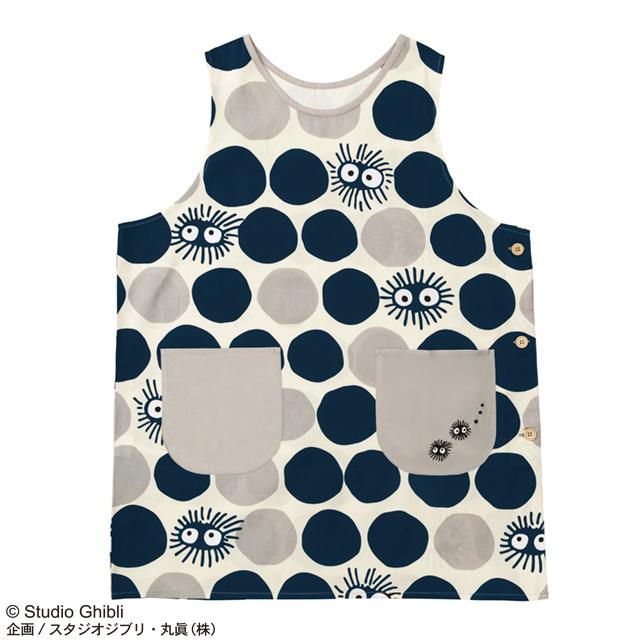 Maru Shin Ghibli Apron for Women, Nursery Teacher, My Neighbor Totoro Kurosu-style Apron, Character, Cute, Adult Size, Apron Style, Nursery School, Kindergarten, 1165034500