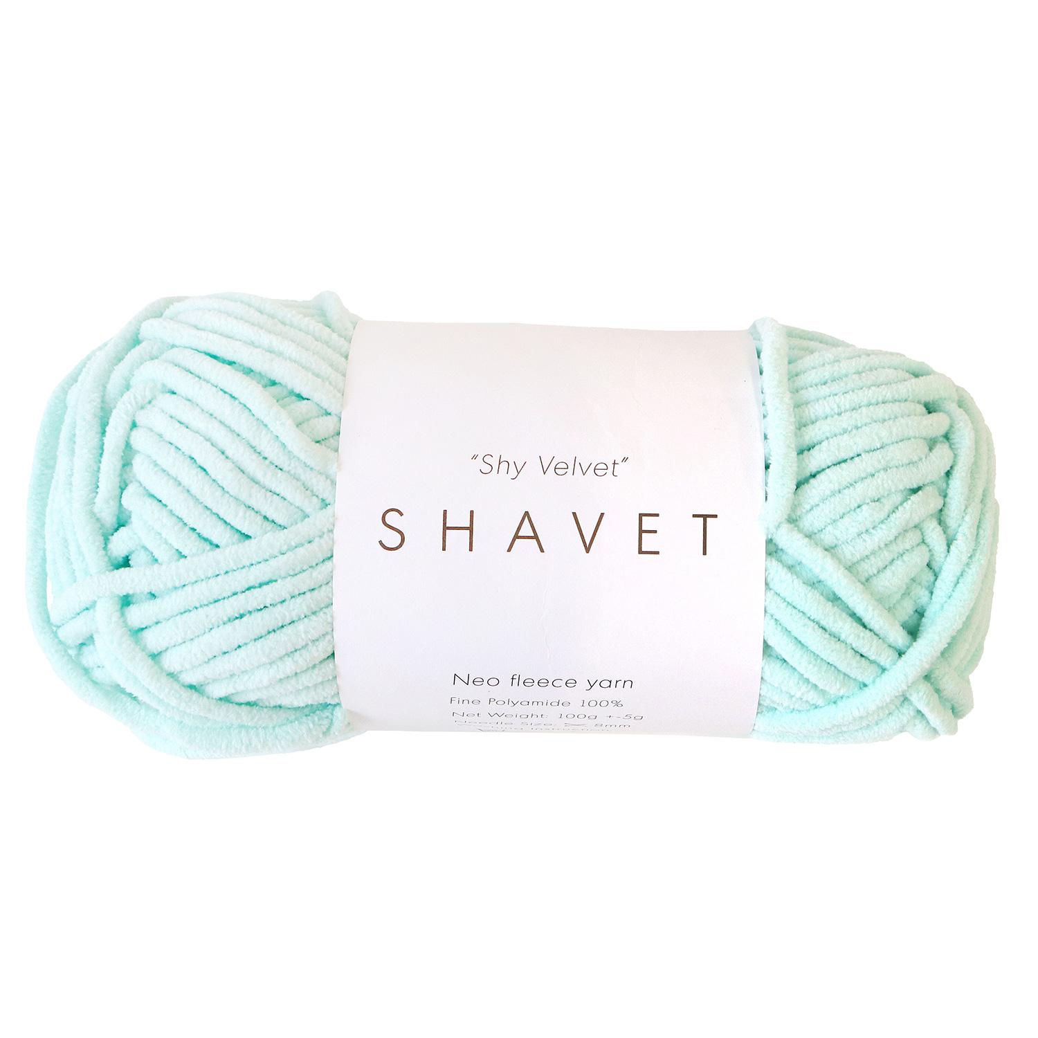 Knit Wit Korean Fleece Knitting Yarn Shy Velvet [SHAVET] Approx. 100g 4 skeins of same color Light Blue KNW-SVP6