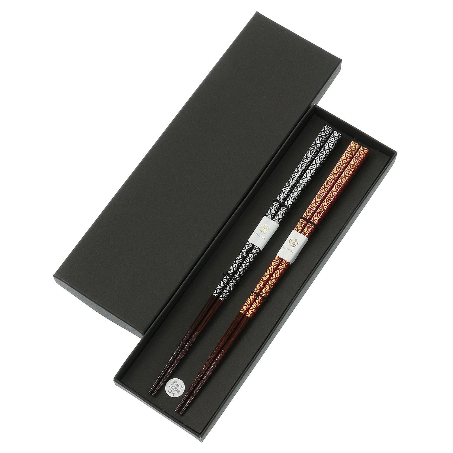 Pair Chopsticks Dishwasher Safe Muromachi Gold & Silver