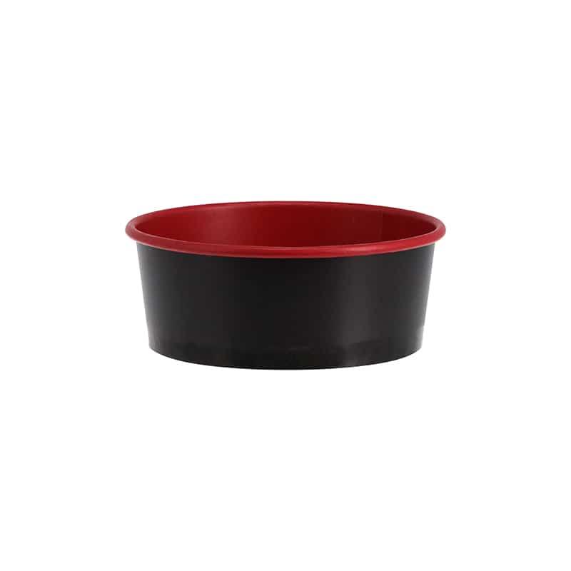 HEIKO Paper Food Cups 115-300 Black/Red 50 per bag