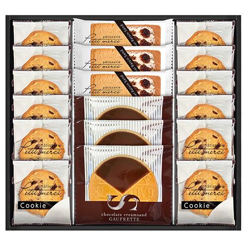 Petit Merci 甜品店 焦糖葡萄干夹心饼干&粗粒曲奇·华夫饼组合装 PM-30