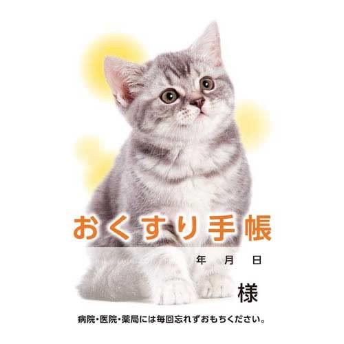 Daio Miura Medication Record Book (Standard Edition) 40 Pages Cat Design 1 Pack (50 Books)